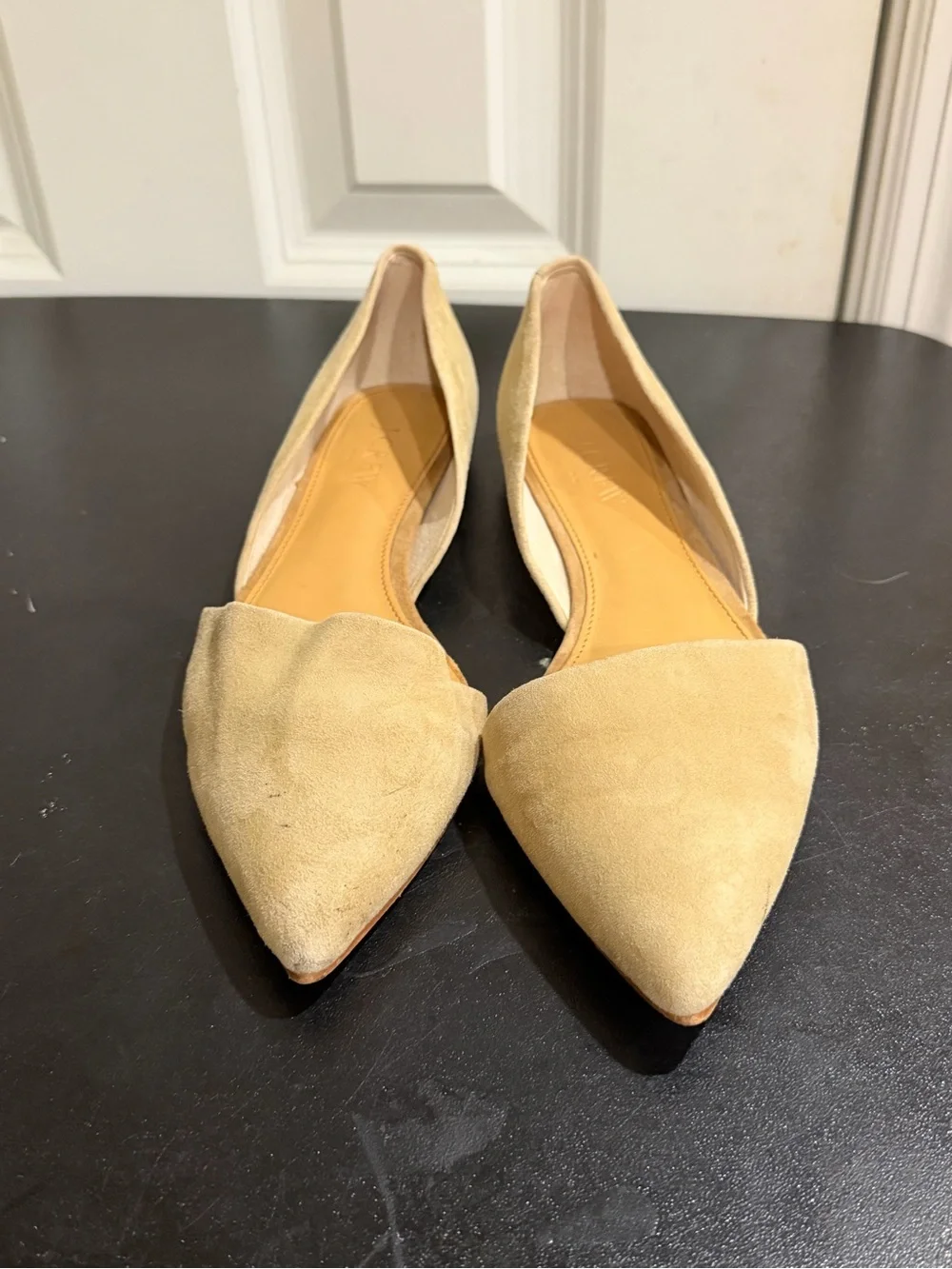 J. Crew Suede D'Orsay Pointed tan Flats size 7.5